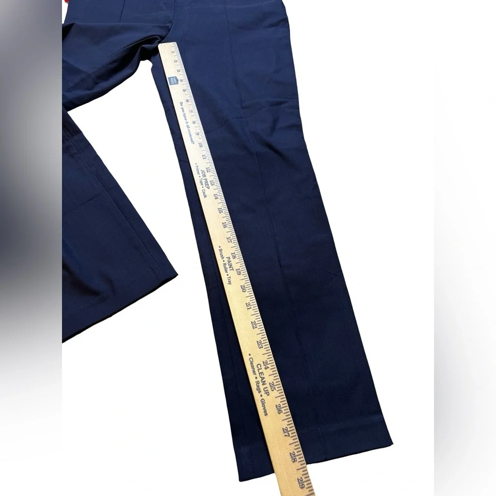 Hilary Radley Navy Slim Leg Pants Mid Rise‎ Tummy Control Size medium 29” Inseam
